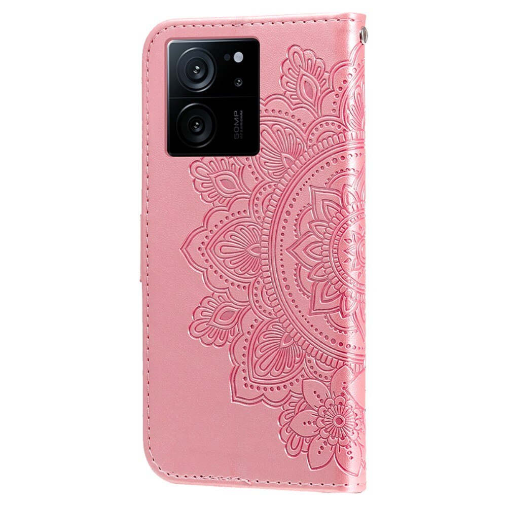 Xiaomi 13T Pro Handytasche Mandala rosa