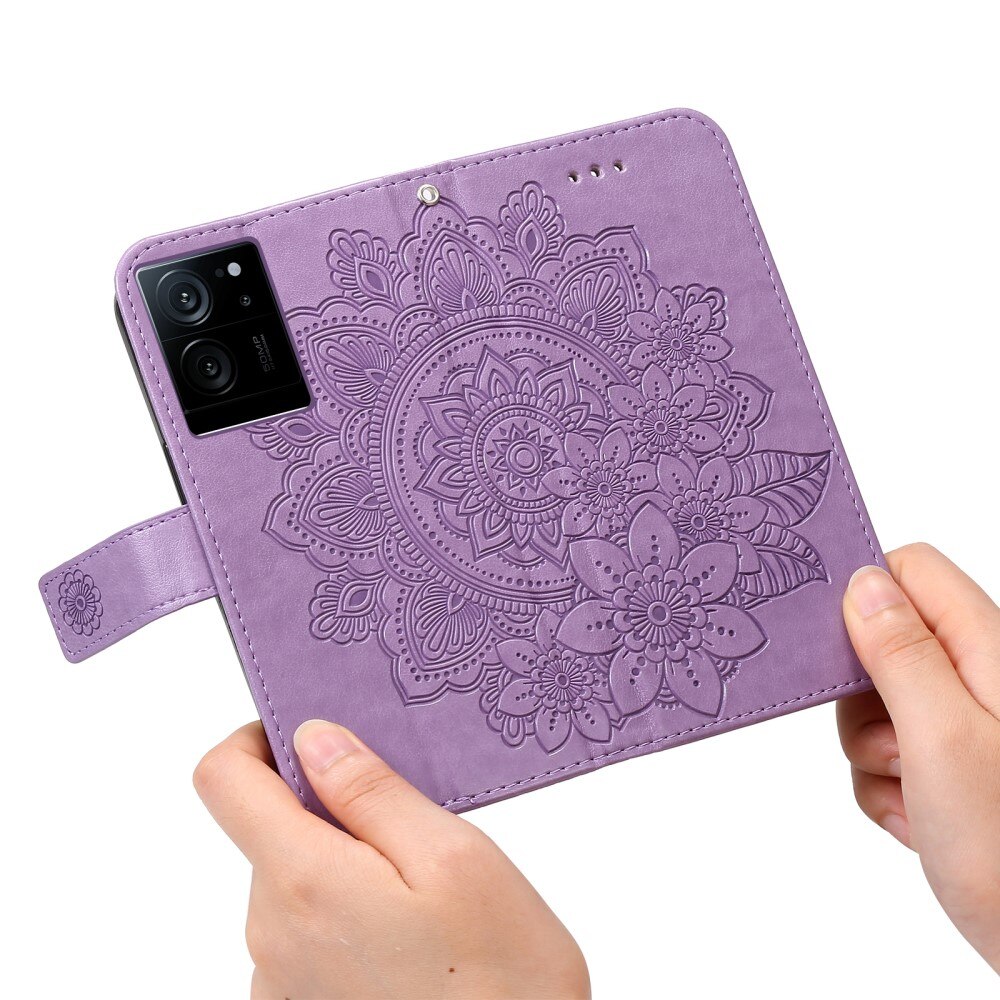 Xiaomi 13T Pro Handytasche Mandala lila