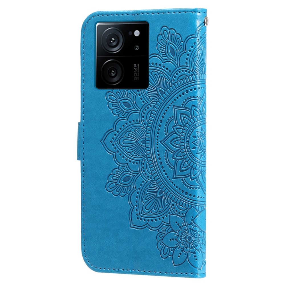 Xiaomi 13T Pro Handytasche Mandala blau