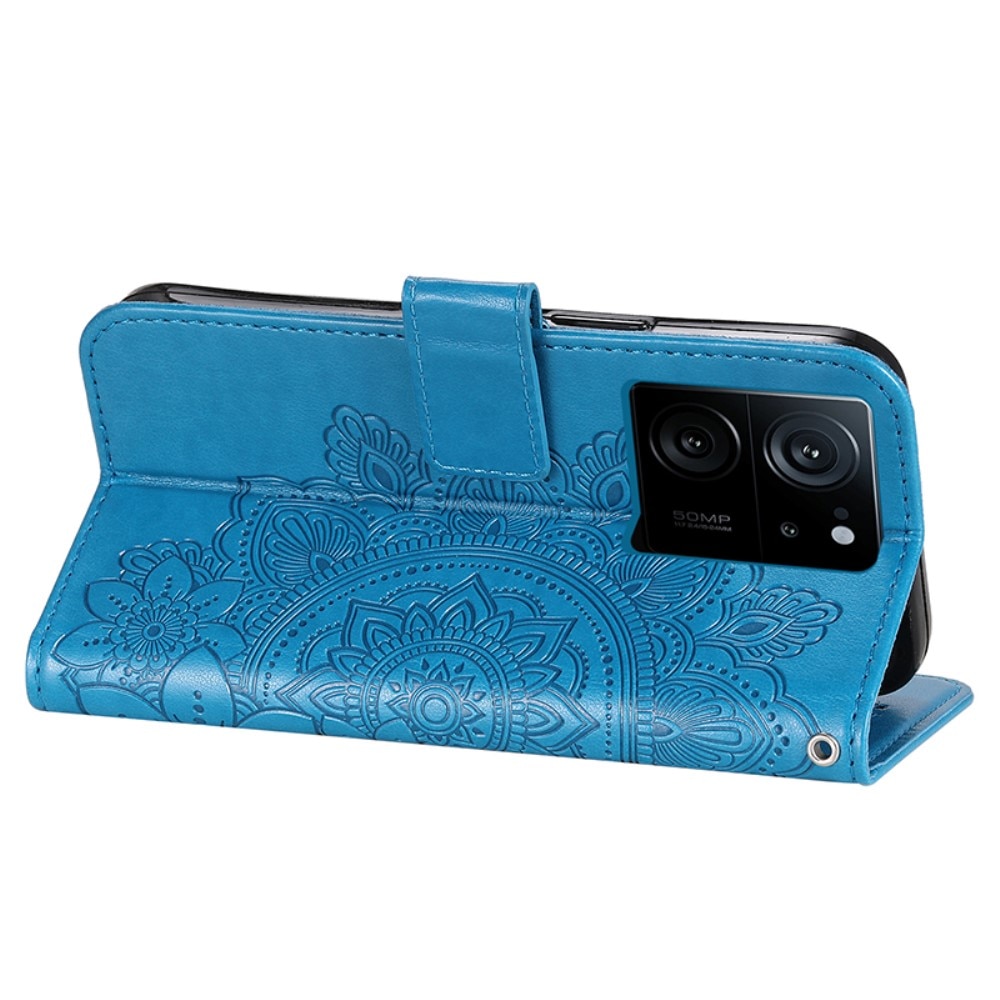 Xiaomi 13T Pro Handytasche Mandala blau