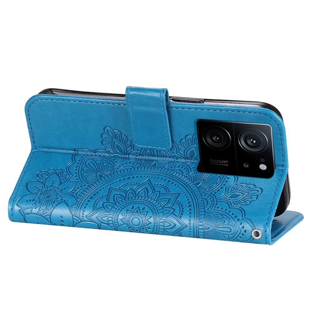 Xiaomi 13T Pro Handytasche Mandala blau