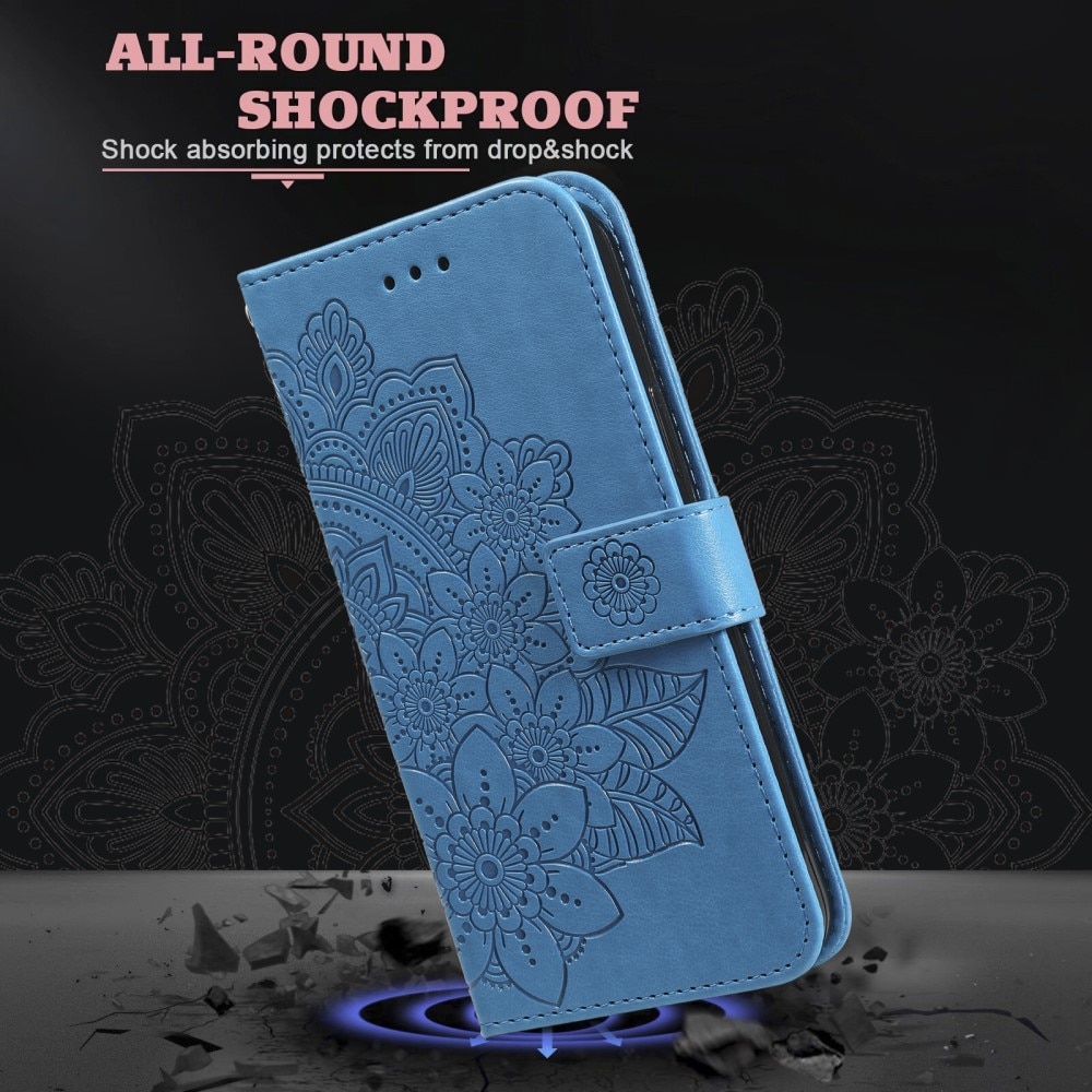 Xiaomi 13T Handytasche Mandala blau