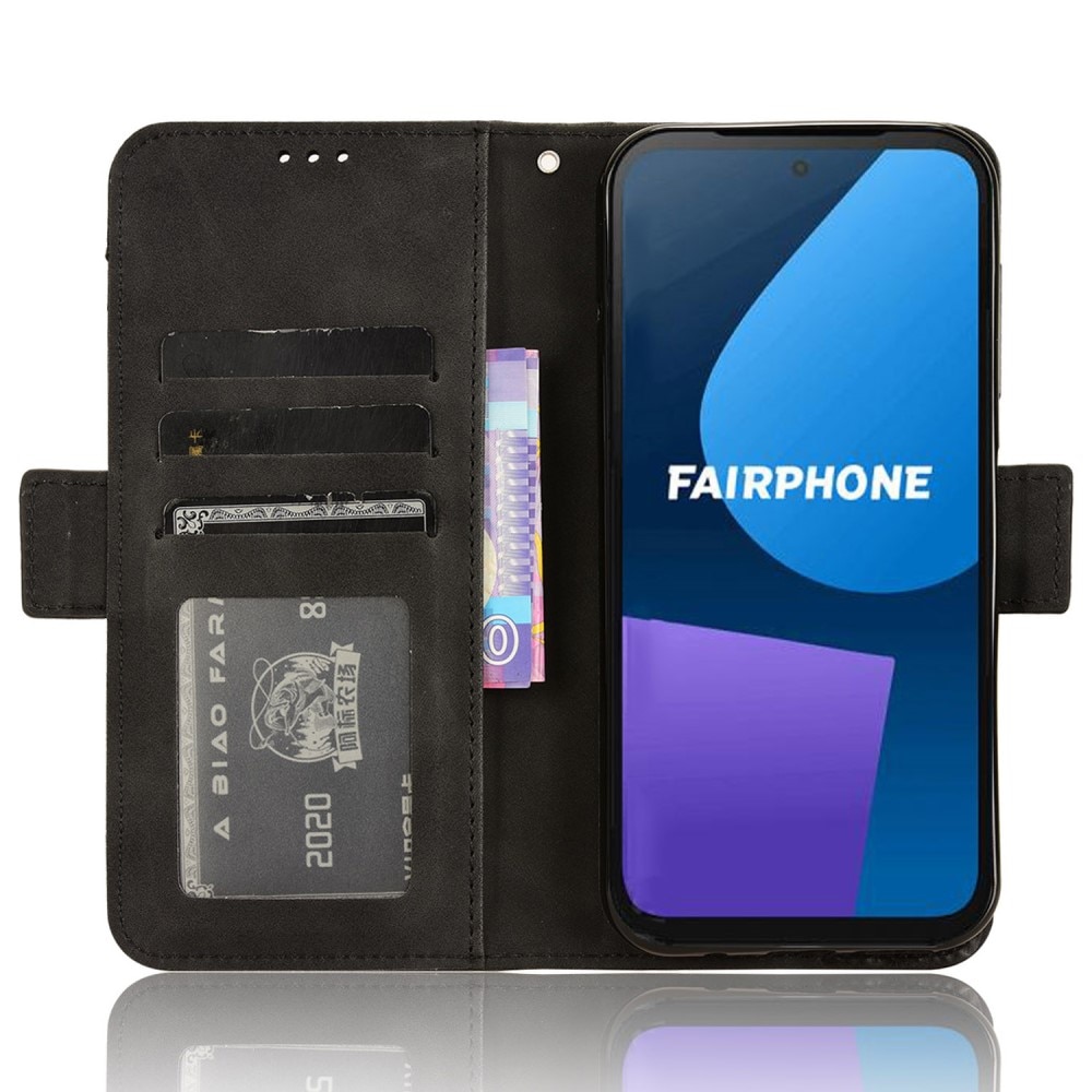 Fairphone 5 Multi Portemonnaie-Hülle schwarz