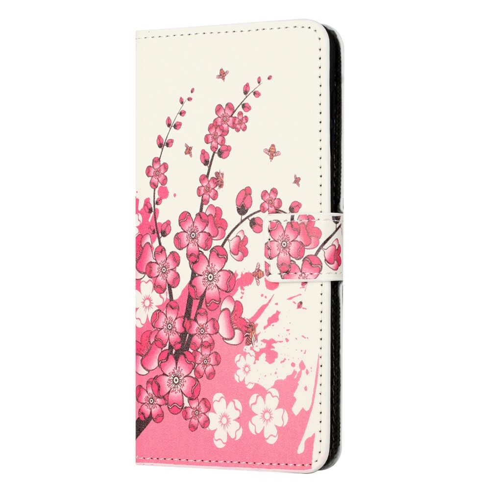 Samsung Galaxy A15 Portemonnaie-Hülle Kirschblüten