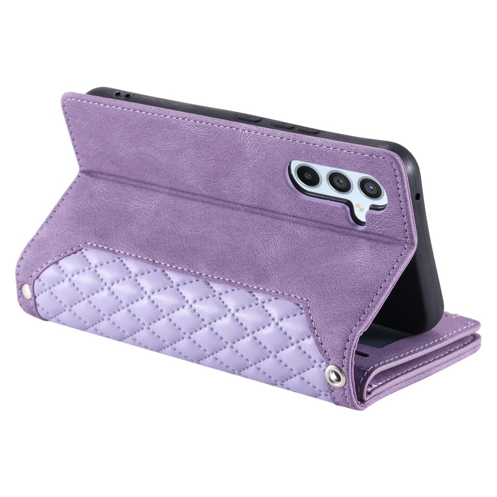 Samsung Galaxy A15 Brieftasche Hülle Quilted lila