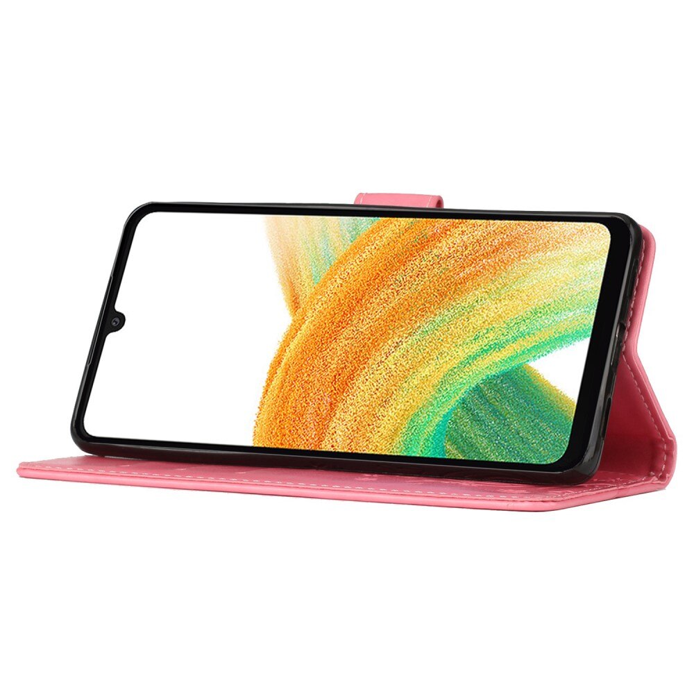 Samsung Galaxy A25 Handyhülle mit Schmetterlingsmuster, rosa