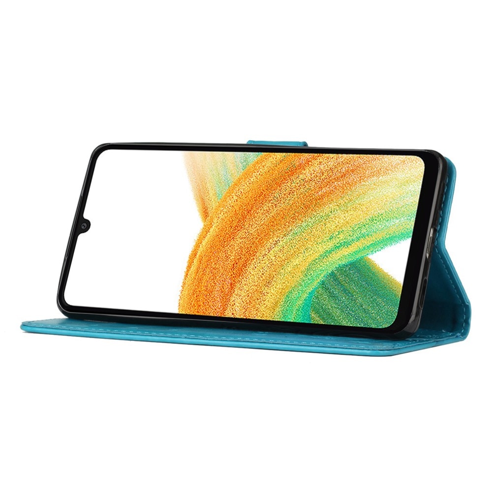 Samsung Galaxy A25 Handyhülle mit Schmetterlingsmuster, blau