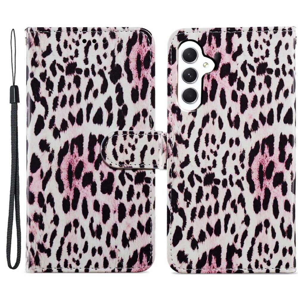 Samsung Galaxy A15 Handytasche pinke Leopard