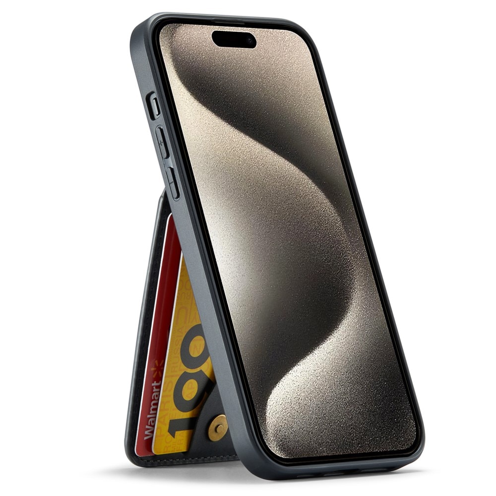 RFID-geschützte Multi-slot Hülle iPhone 15 Pro schwarz