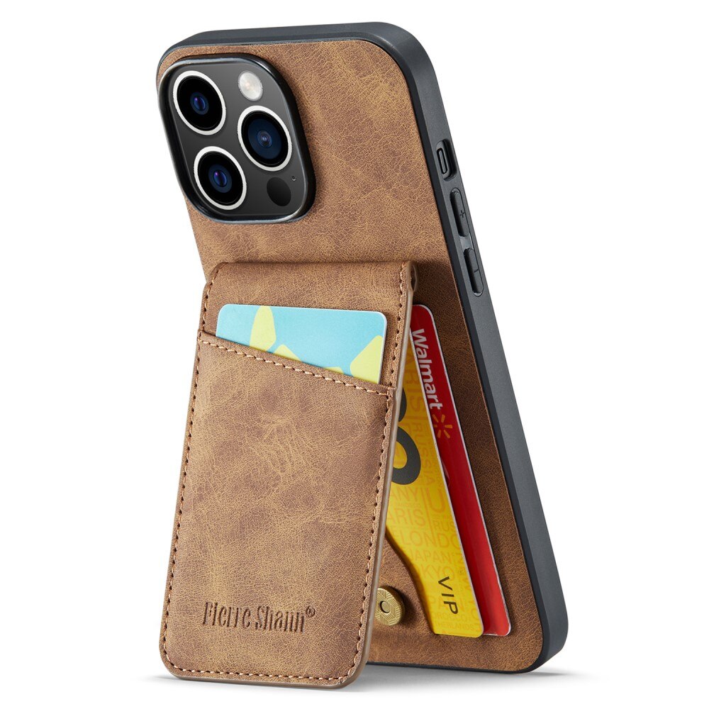 RFID-geschützte Multi-slot Hülle iPhone 15 Pro braun