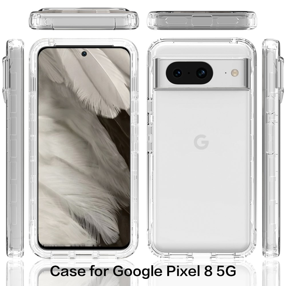 Google Pixel 8 Full Cover Hülle durchsichtig