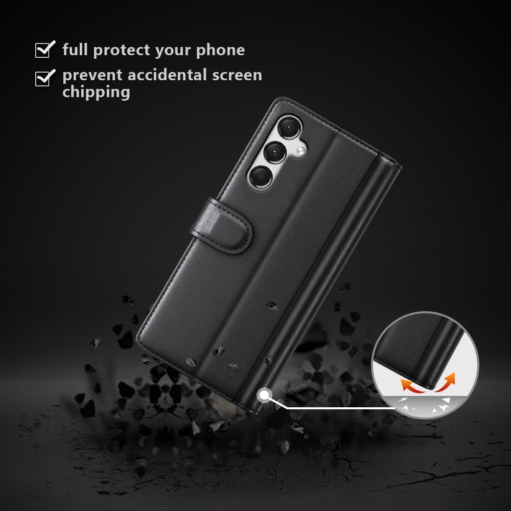 Samsung Galaxy A25 Echtlederhülle schwarz