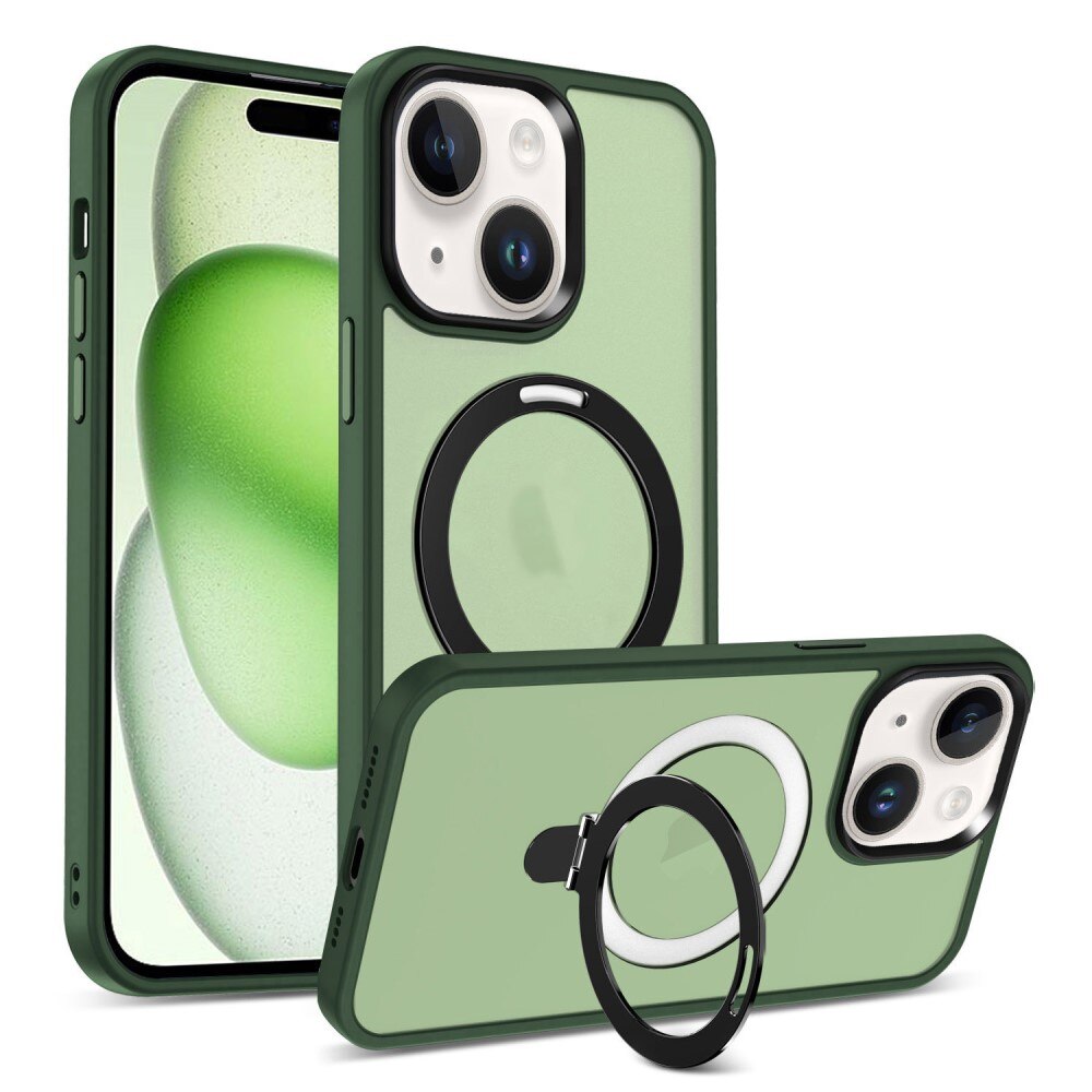 iPhone 15 Hybrid-Hülle Magnetic Ring Grün