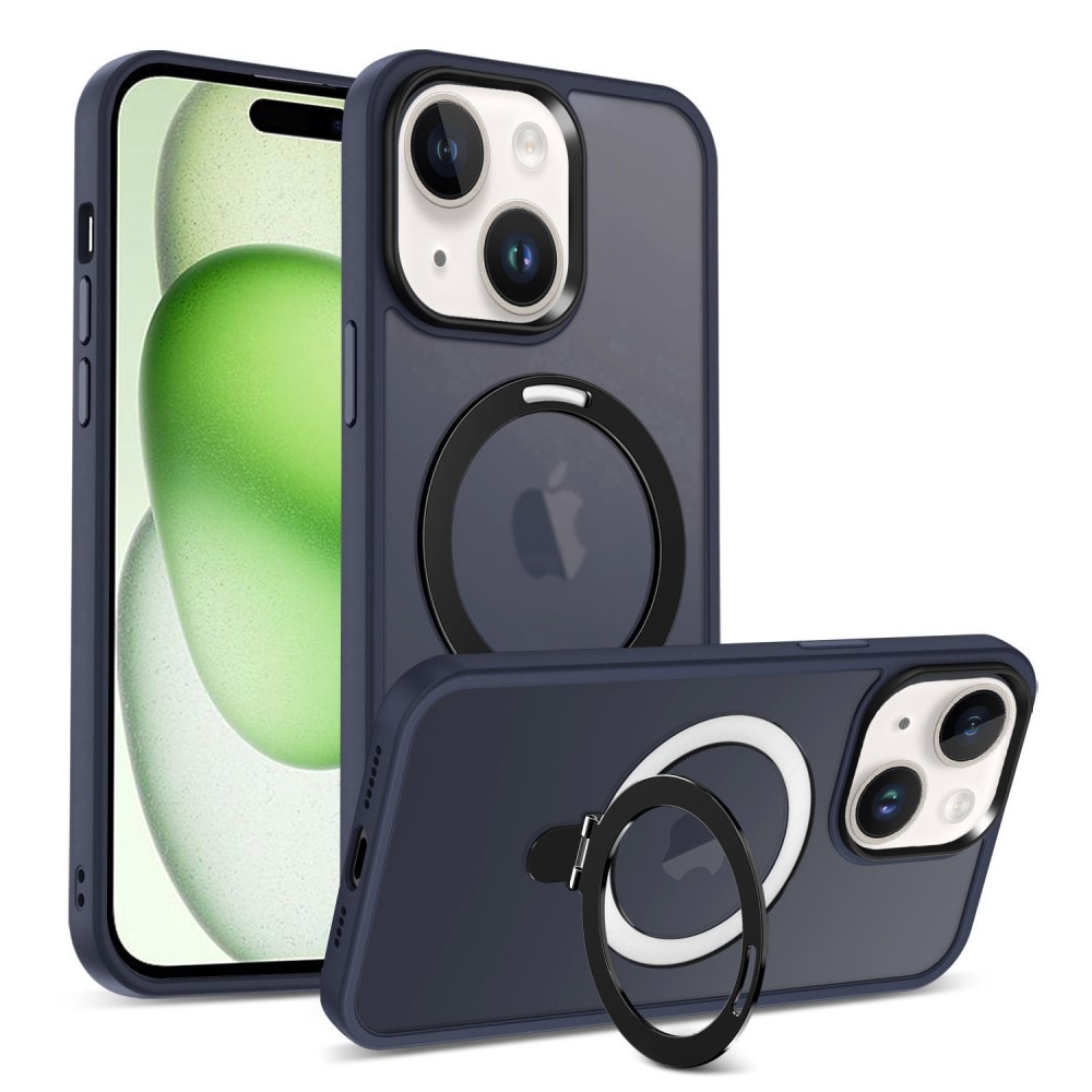 iPhone 15 Pro Max Hybrid-Hülle MagSafe Ring dunkelblau