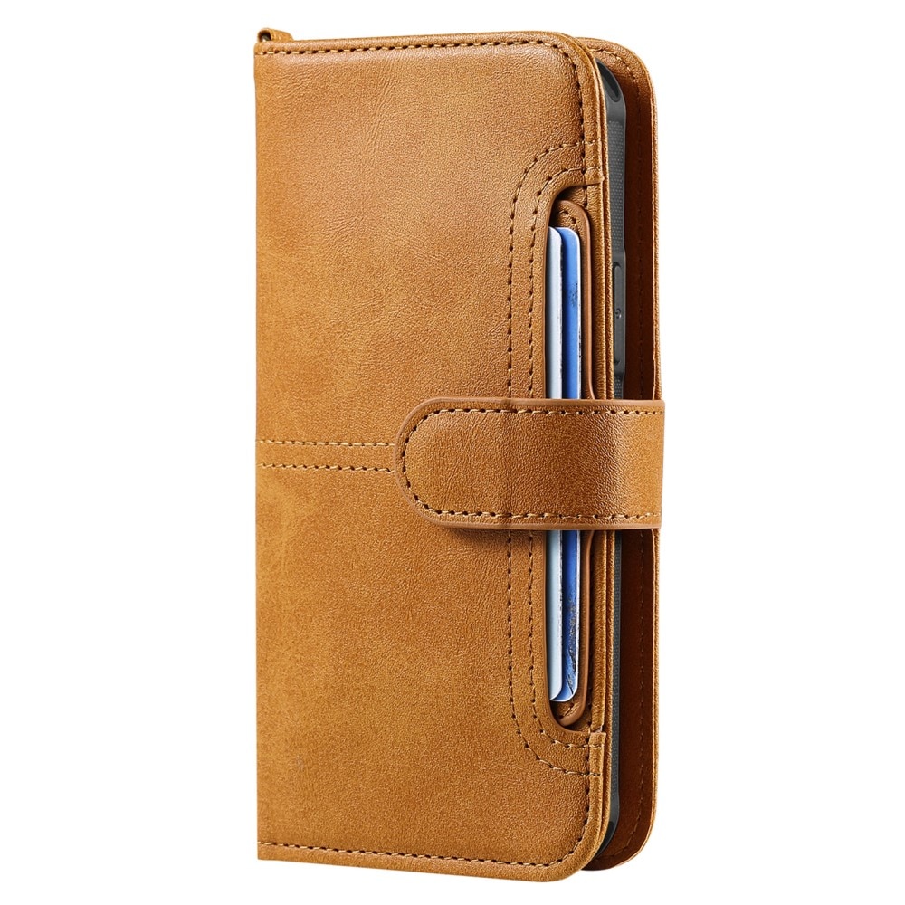 iPhone 15 Pro Max Magnet Leather Wallet Cognac