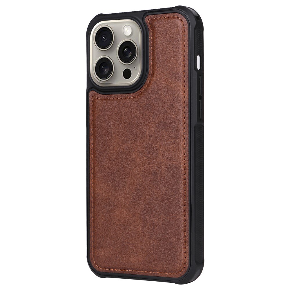 iPhone 15 Pro Max Magnet Leather Wallet braun