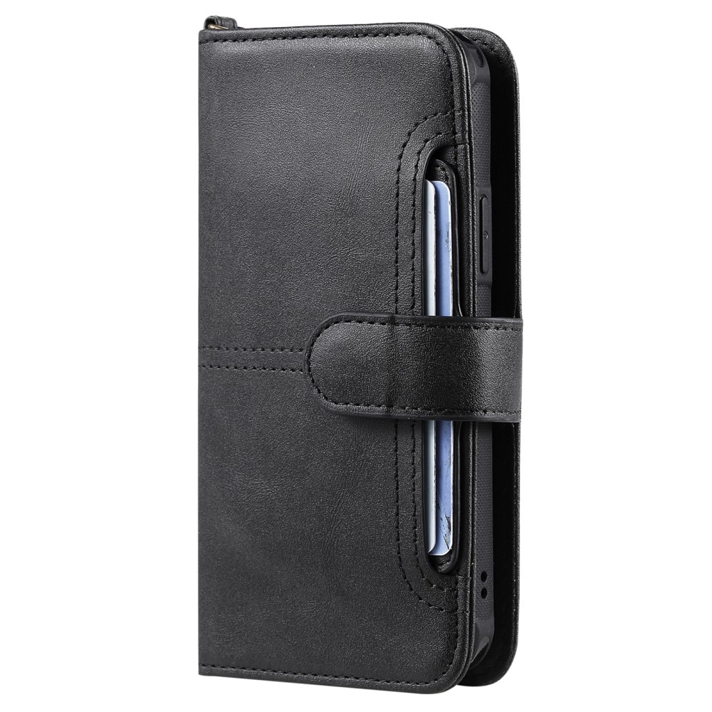 iPhone 15 Pro Max Magnet Leather Wallet schwarz