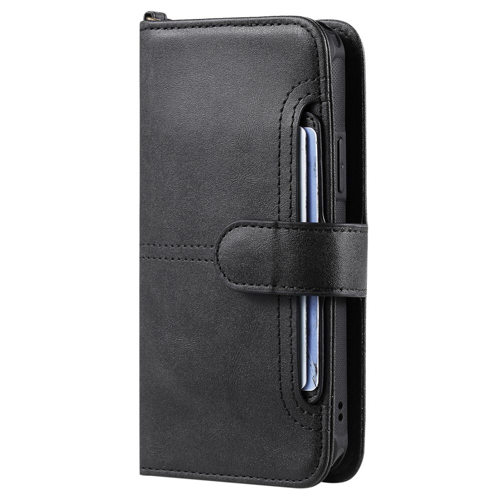 iPhone 15 Pro Magnet Leather Wallet schwarz