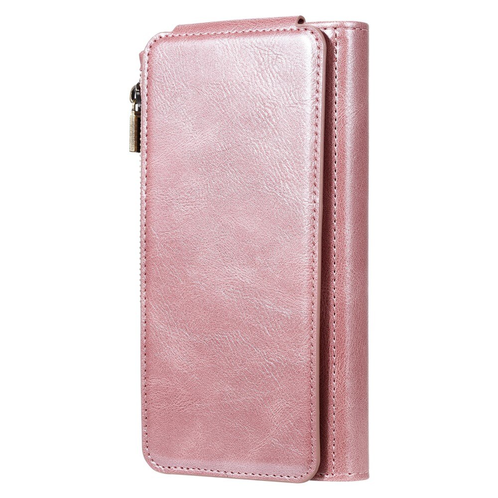 iPhone 15 Pro Magnet Leather Multi-Wallet rosa