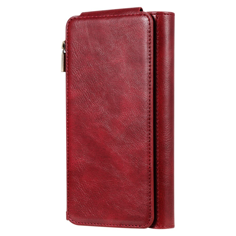 iPhone 15 Pro Max Magnet Leather Multi-Wallet rot