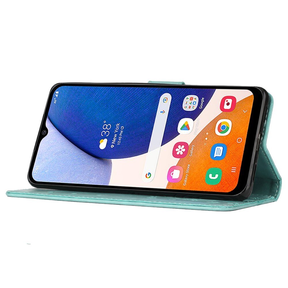 Samsung Galaxy A15 Handyhülle mit Schmetterlingsmuster, grün