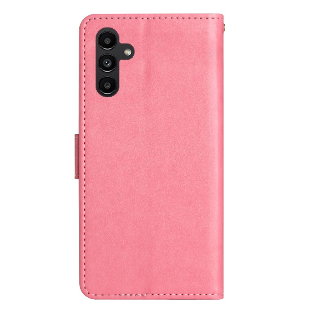 Samsung Galaxy A15 Handyhülle mit Schmetterlingsmuster, rosa