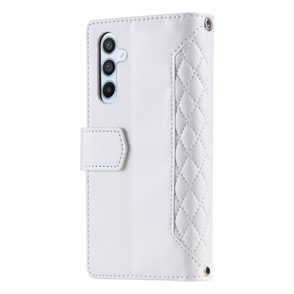 Samsung Galaxy S24 Brieftasche Hülle Quilted weiß