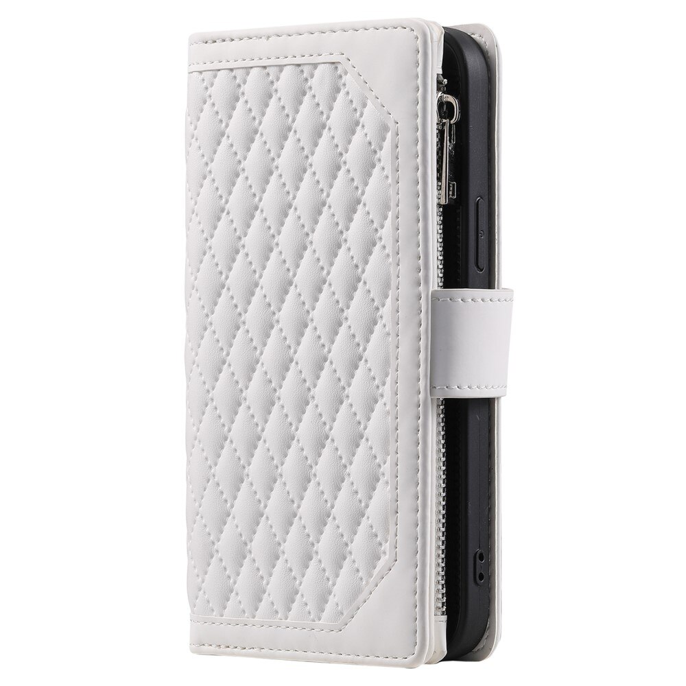 Samsung Galaxy S24 Plus Brieftasche Hülle Quilted weiß