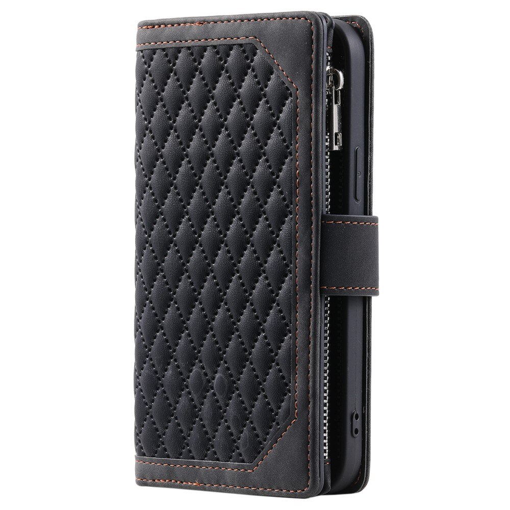 Samsung Galaxy S24 Ultra Brieftasche Hülle Quilted schwarz