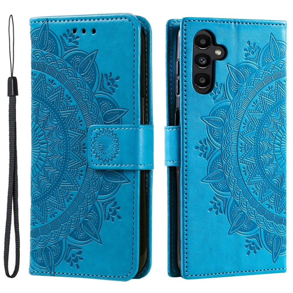 Samsung Galaxy S24 Handytasche Mandala blau