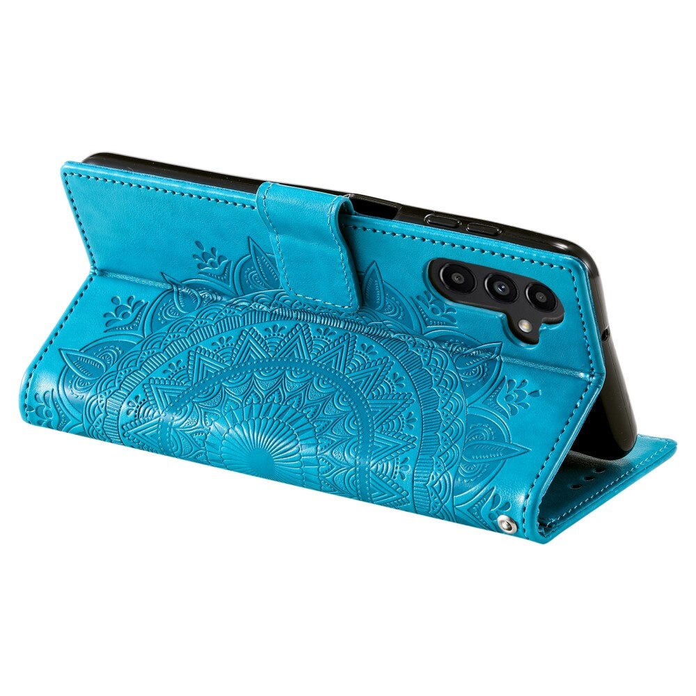 Samsung Galaxy S24 Handytasche Mandala blau