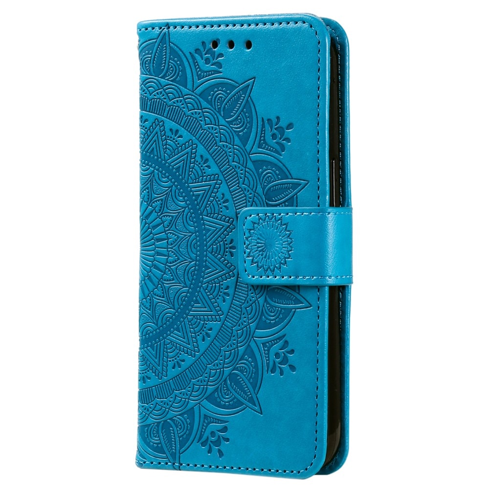 Samsung Galaxy S24 Handytasche Mandala blau
