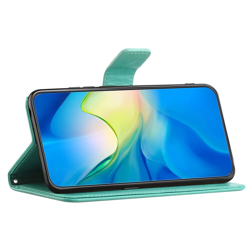 Samsung Galaxy S24 Handyhülle mit Schmetterlingsmuster, Grün