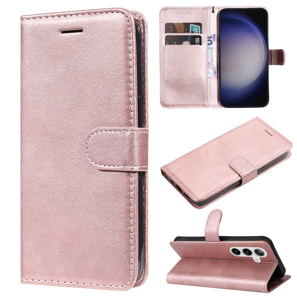 Samsung Galaxy S24 Portemonnaie-Hülle rosa