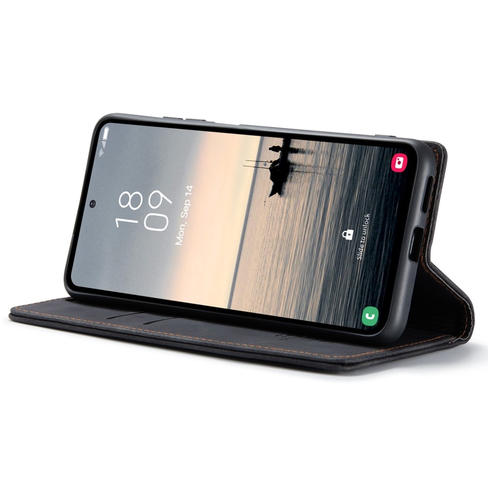 Slim Portemonnaie-Hülle Samsung Galaxy S23 FE schwarz