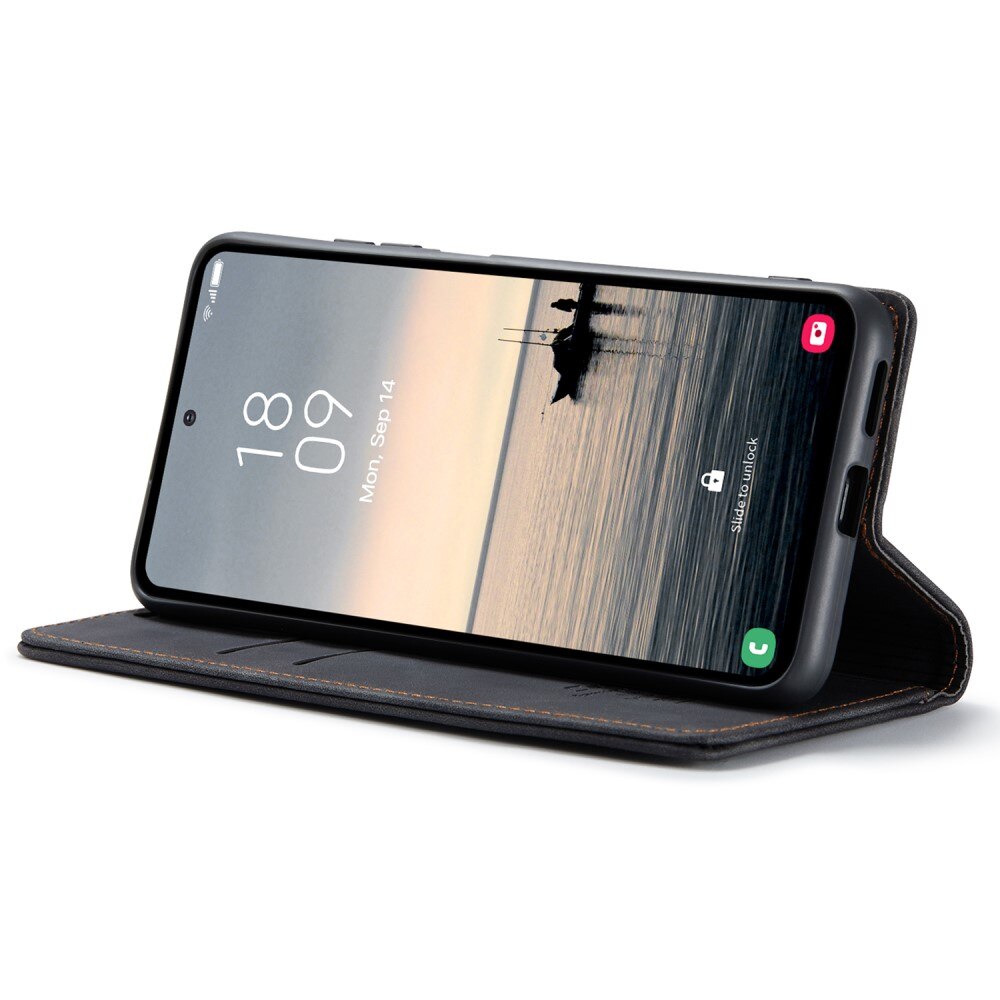 Slim Portemonnaie-Hülle Samsung Galaxy S23 FE Schwarz