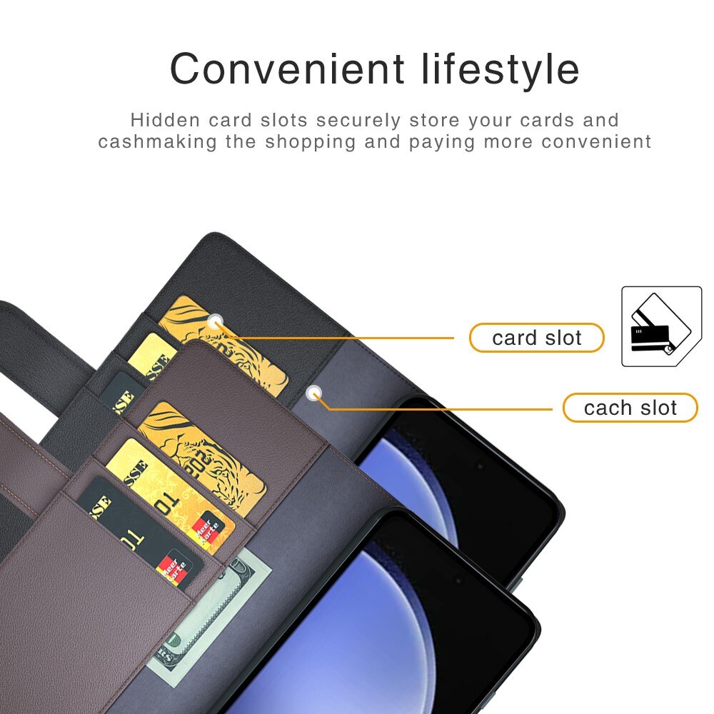 Samsung Galaxy S23 FE Echtlederhülle, braun