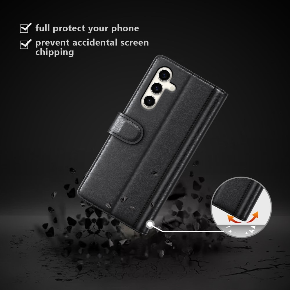 Samsung Galaxy S24 Plus Echtlederhülle schwarz