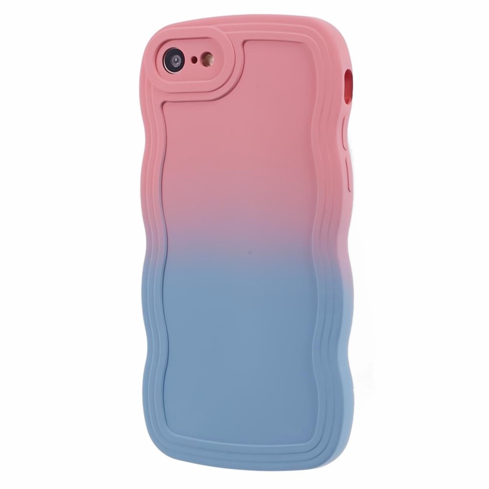 iPhone 8 Hülle Wavy Edge rosa/blaue Ombre