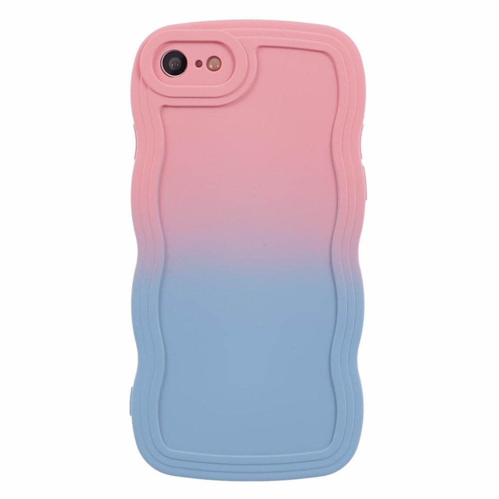 iPhone SE (2020) Hülle Wavy Edge rosa/blaue Ombre