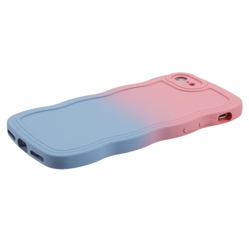 iPhone SE (2020) Hülle Wavy Edge rosa/blaue Ombre