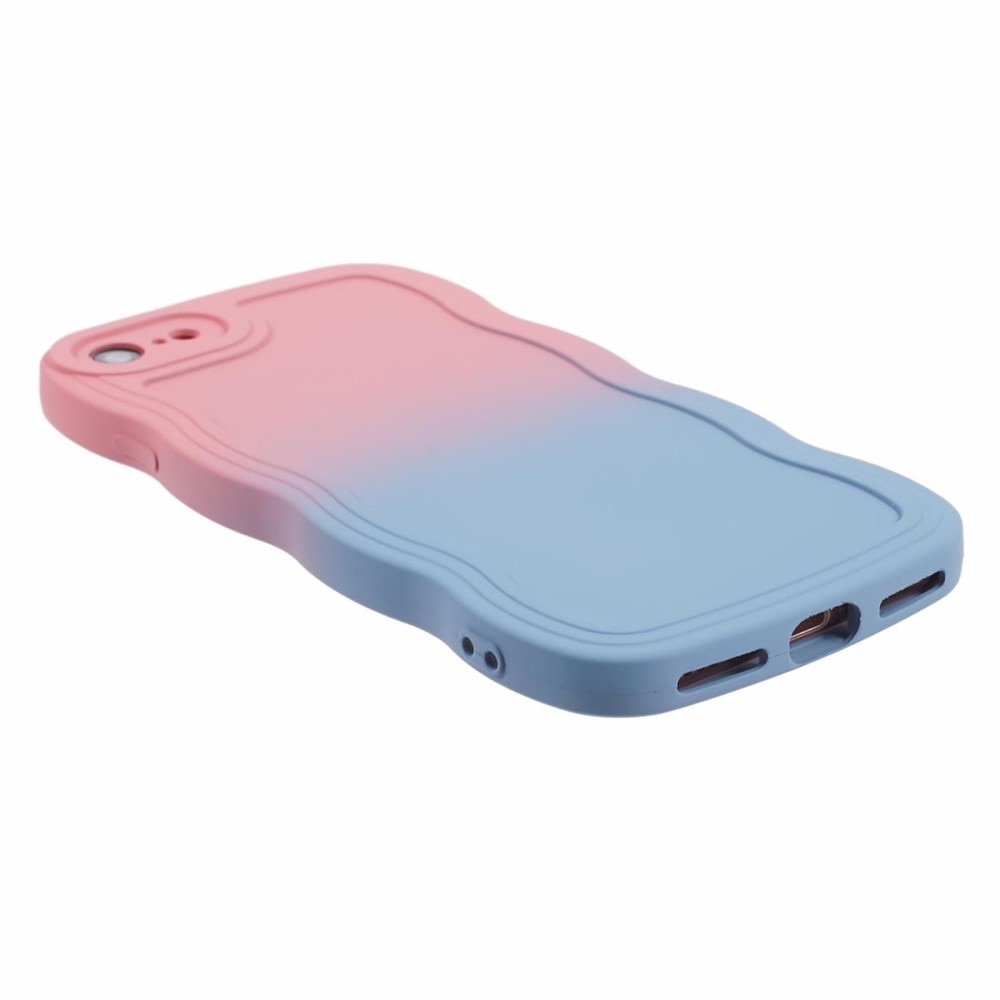iPhone SE (2020) Hülle Wavy Edge rosa/blaue Ombre