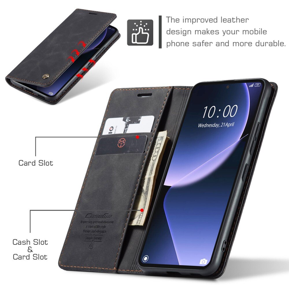 Slim Portemonnaie-Hülle Xiaomi 13T Schwarz
