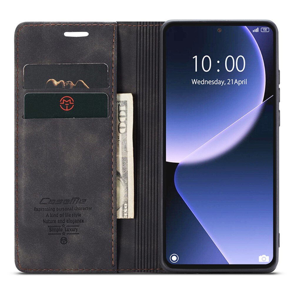 Slim Portemonnaie-Hülle Xiaomi 13T Schwarz