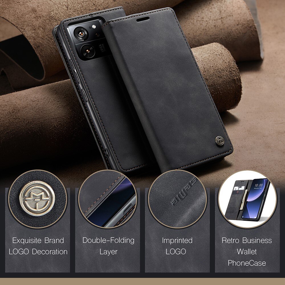 Slim Portemonnaie-Hülle Xiaomi 13T Schwarz