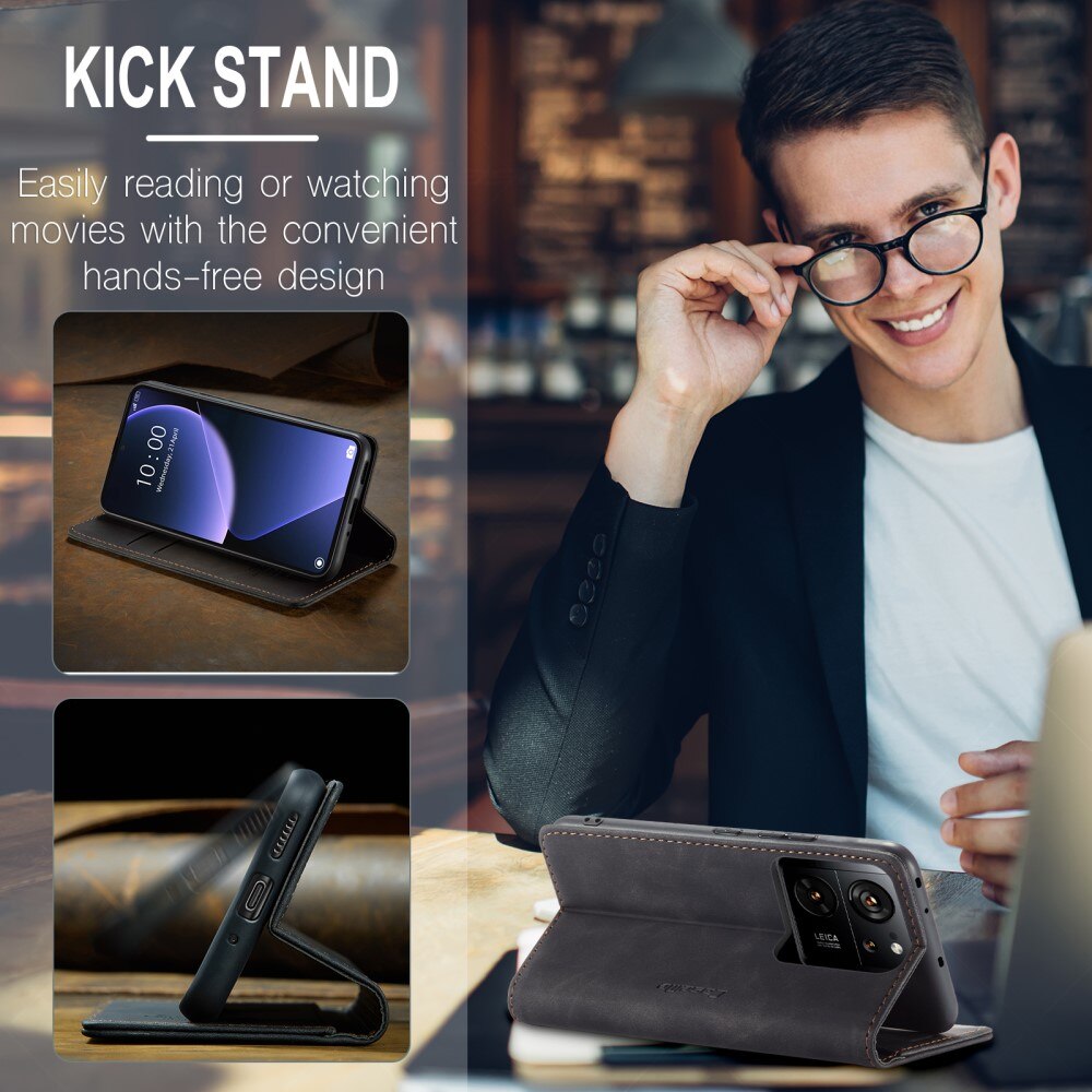 Slim Portemonnaie-Hülle Xiaomi 13T Schwarz