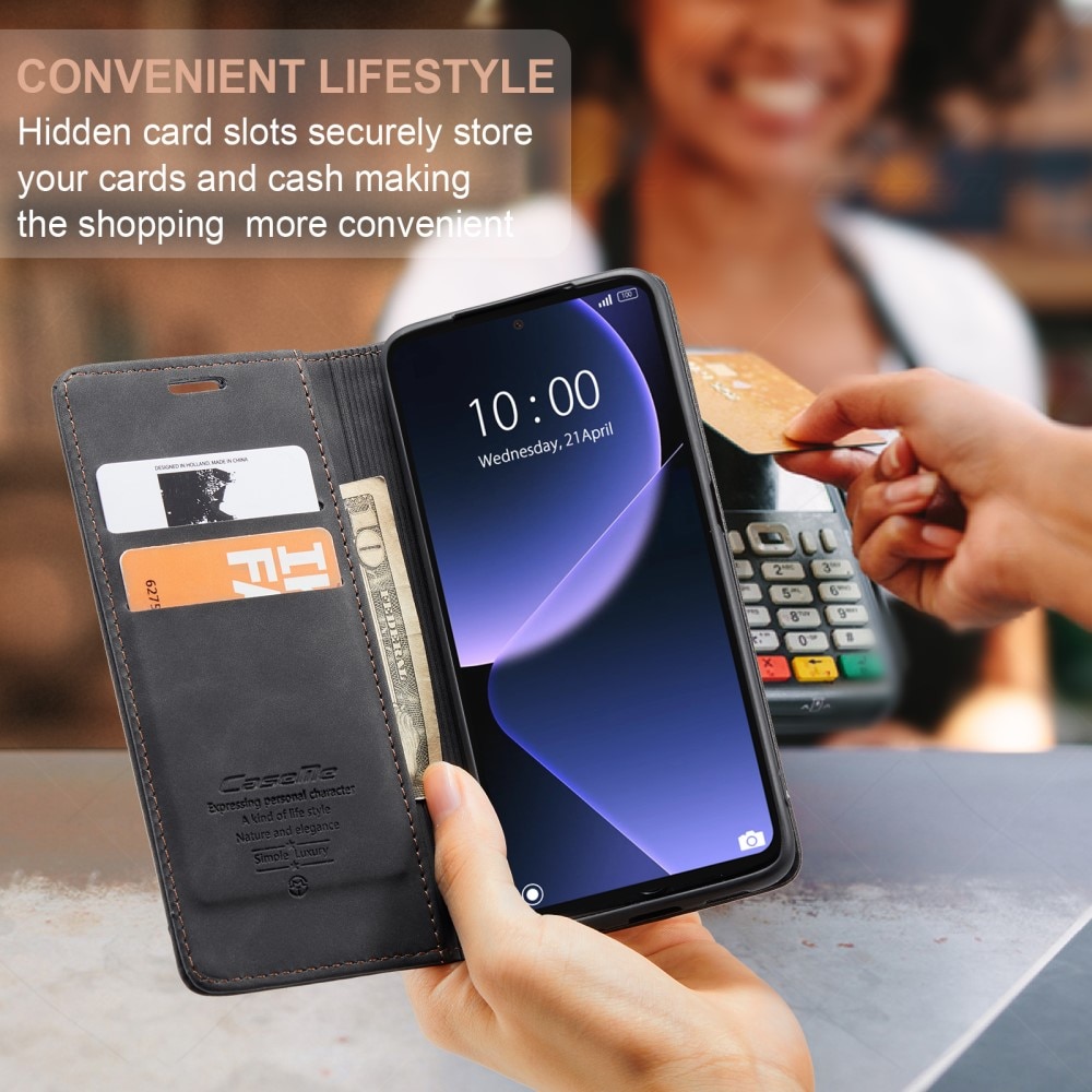 Slim Portemonnaie-Hülle Xiaomi 13T Schwarz