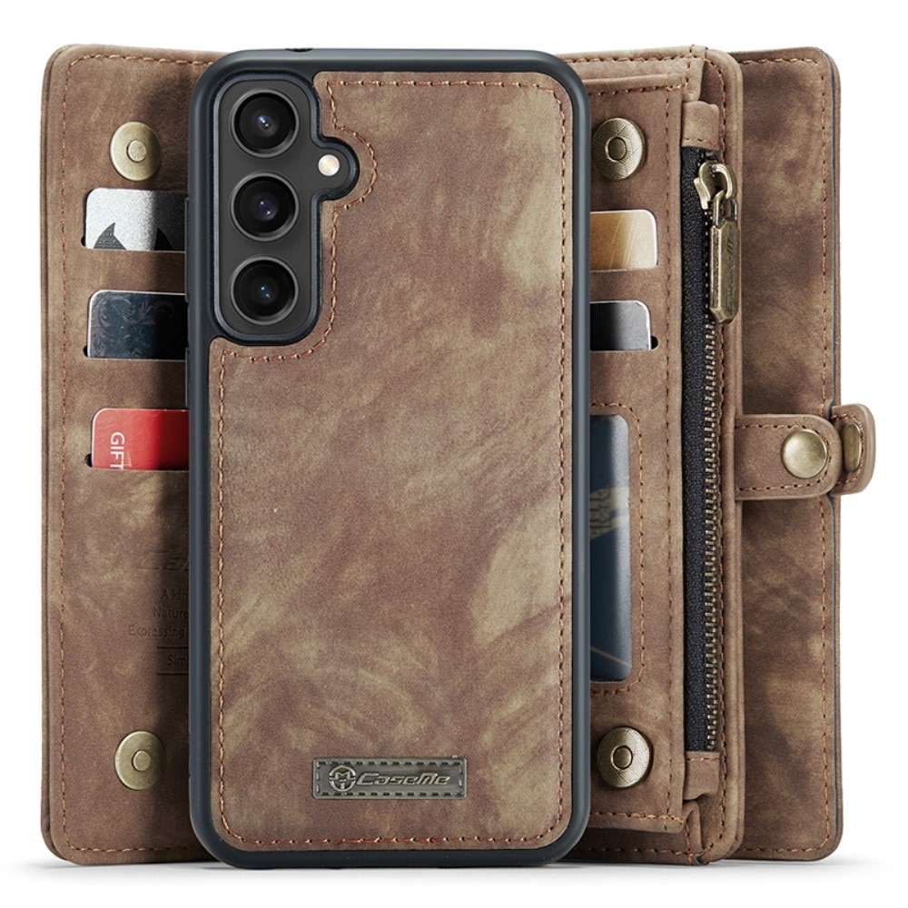 Multi-slot Portemonnaie-Hülle Samsung Galaxy S23 FE Braun