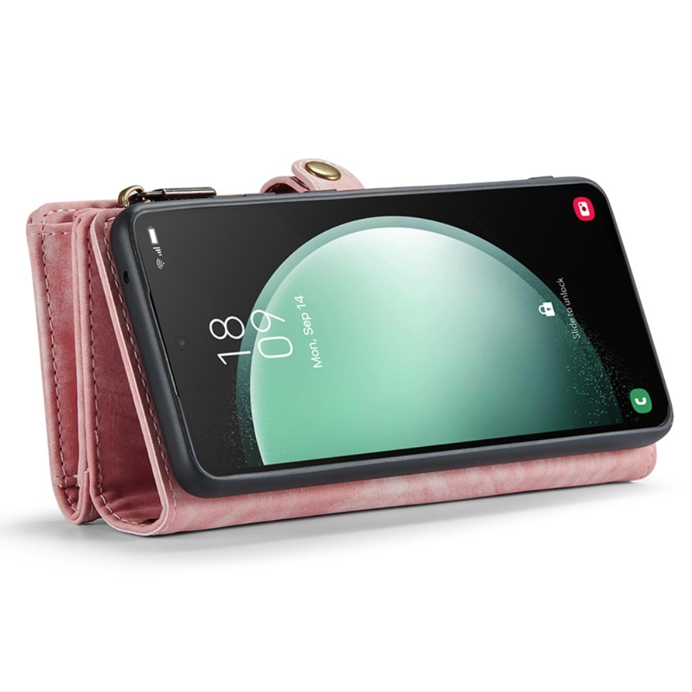Multi-slot Portemonnaie-Hülle Samsung Galaxy S23 FE rosa