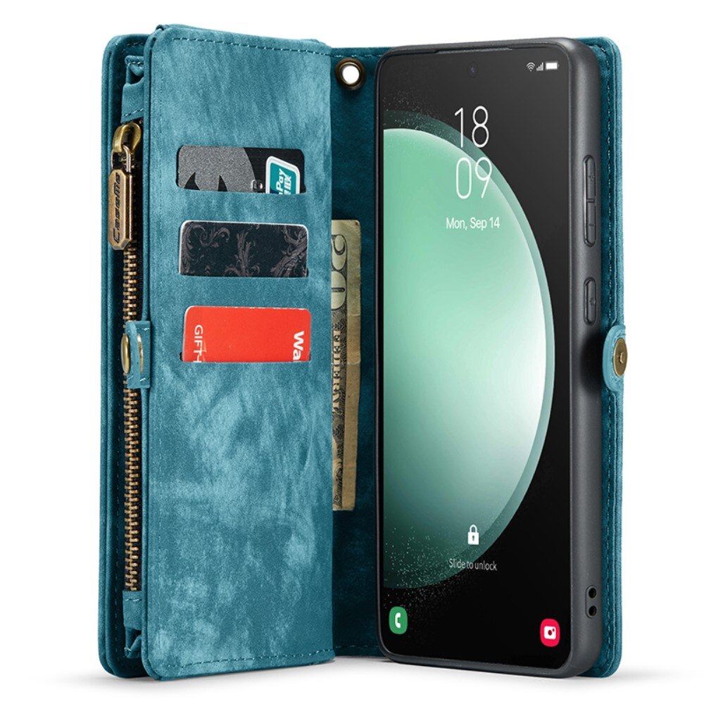 Multi-slot Portemonnaie-Hülle Samsung Galaxy S23 FE Blau